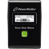 PowerWalker VI 800 SW - USV - 480 Watt - Wechselstrom 220/230/240 V - 480 Watt - 800 VA - 9 Ah - USB - Ausgangsanschlüsse: 3 - Schwarz