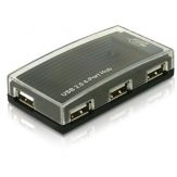 Delock Hub - 4 x USB 2.0 - Desktop - USB-Hub aktiv/passiv