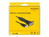 Delock Adapter USB auf Serial/Seriell - USB 2.0 / USB 1.1 => RS232 DB9 male