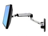 Ergotron LX Wall Mount LCD Arm - Befestigungskit ( Gelenkarm, Aufbauplatte, Verlängerte Halterung ) für LCD-Display - Aluminium