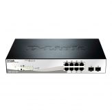 D-Link Web Smart DGS-1210-10P - Switch - verwaltet - 8 x 10/100/1000 (PoE+) + 2 x Gigabit SFP - Desktop - PoE+ (78 W)