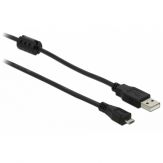 Delock micro-USB Sync- & Ladekabel - USB A - Micro-USB B - 2m - Kabel - Digital / Daten Flachkabel - 5-polig - Schwarz