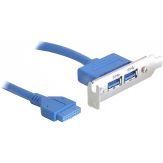 DeLOCK Slot bracket - USB-Konsole - 19-polige USB 3.0-Stiftleiste (W) - 9-polig USB Typ A (W) - 40 cm ( USB / Hi-Speed USB / USB 3.0 )