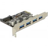 DeLock PCI Express Card > 4 x USB 3.0 - USB-Adapter - PCIe 2.0 - USB 3.0 x 4