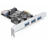 DeLock PCI Express Card > 3 x external + 1 x internal USB 3.0 - USB-Adapter - PCIe 2.0 - USB, USB 2.0, USB 3.0 - 4 Anschlüsse