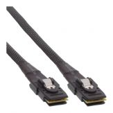 INLINE - Internes SAS-Kabel - mit Sidebands - 4-Lane - SFF-8087 36 PIN 4iMini MultiLane auf SFF-8087 36 PIN 4iMini MultiLane - 50 cm - Schwarz