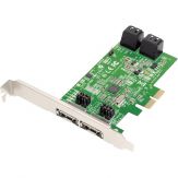 Dawicontrol DC 624e RAID - Speichercontroller (RAID) 4 Sender/Kanal - SATA 6Gb/s Low Profile - 600 MBps - RAID 0 - 1 - 5 - 10 - JBOD - PCIe 2.0 x2