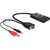 DeLOCK VGA to HDMI Adapter with Audio - Videokonverter - VGA - HDMI