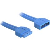 DeLOCK USB 3.0 Pin Header - USB-Verlängerungskabel - 19-polige USB 3.0-Stiftleiste - 45 cm ( USB 3.0 ) - Blau