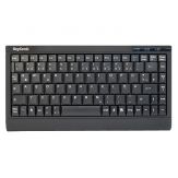 Keysonic Mini ACK-595 C+ - Tastatur - PS/2, USB - schwarz - Deutsch