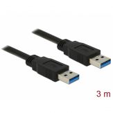Delock USB3.0 Verbindungskabel - USB Typ A (M) bis USB Typ A (M) USB 3.0 - 3 m - Schwarz