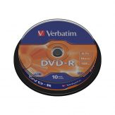 Verbatim - 10 x DVD-R - 4.7 GB 16x - mattes Silber - Spindel