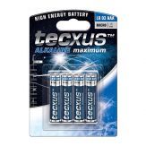 Tecxus - Batterie 4 x AAA Alkalisch