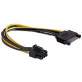 Stromkabel für PCI-Express Grafikkarte - SATA Leistung (M) bis 6-poliges PCIe Power (M) 21 cm