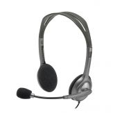 Logitech Stereo Headset H110 - Headset - On-Ear - 2x 3,5 mm Klinke - Silber/Schwarz