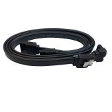 SATA-Kabel 2er Pack schwarz - 1 x 50 cm gerade/90____deg; abgewinkelt mit Sicherheits-Clip - 1 x 50 cm gerade mit Sicherheits-Clip