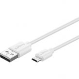 Goobay micro-USB Sync- & Ladekabel - USB A - Micro-USB B - 1m - Kabel - Digital / Daten Kabel - 5-polig - Weiß