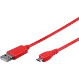 Goobay micro-USB Sync- & Ladekabel - USB A - Micro-USB B - 1m - Kabel - Digital / Daten Kabel - 5-polig - Rot