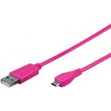 Goobay micro-USB Sync- & Ladekabel - USB A - Micro-USB B - 1m - Kabel - Digital / Daten Kabel - 5-polig - Pink
